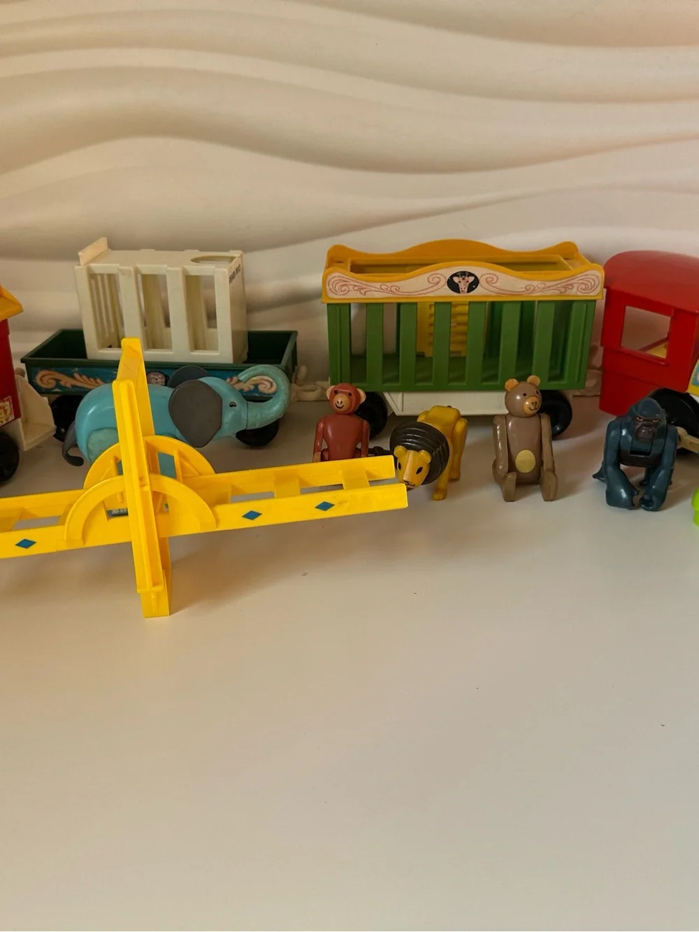 Vintage Fisher-Price Little People Play Circus Train Set 1973 #991 clown animals